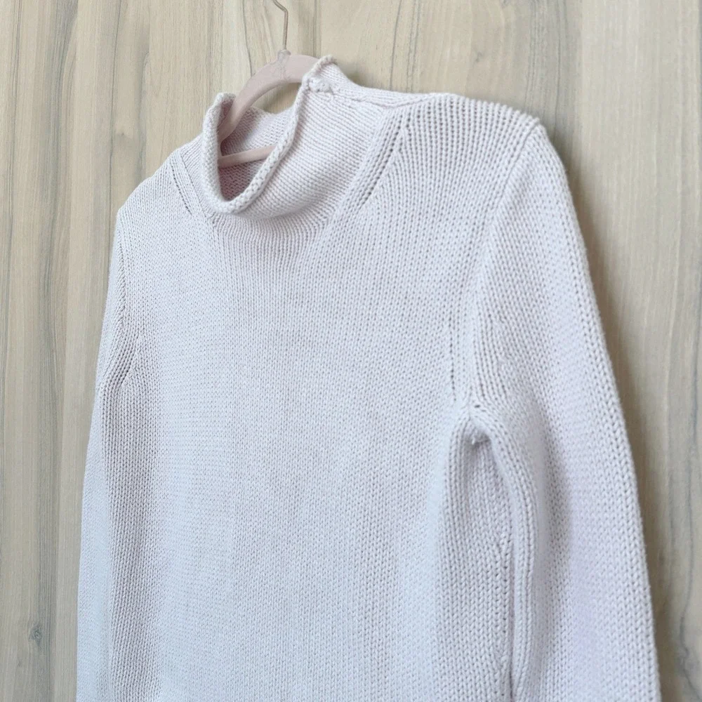 J. Crew Always‎ Roll Neck Sweater Womens XXS Light Pink Preppy Oarsman Fisherman